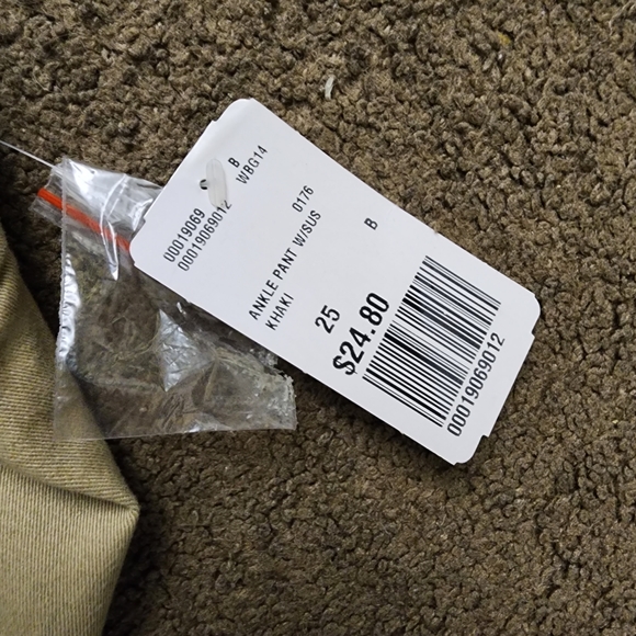 Khaki Ankle Pants w/ Suspenders, Women's 25 - Picture 8 of 11